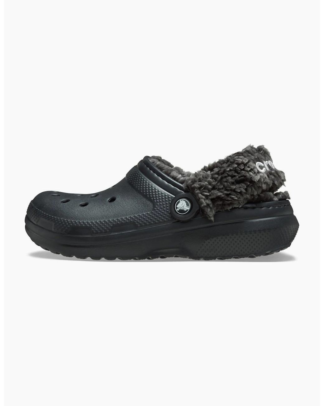 CROCSTM Black Classic Fleece Lined Thermoplastic Clogs for men