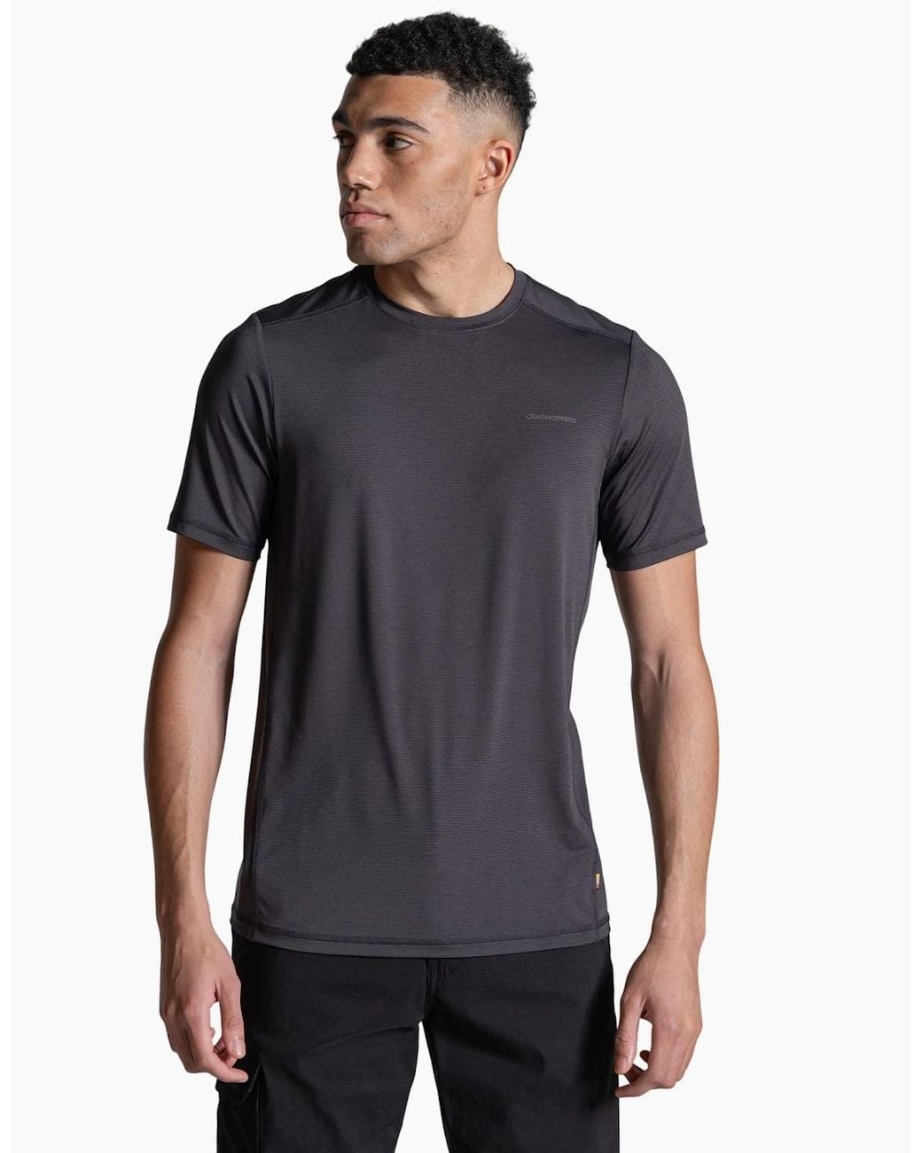 Craghoppers Black Charon Ii Reflective Logo T-Shirt for men