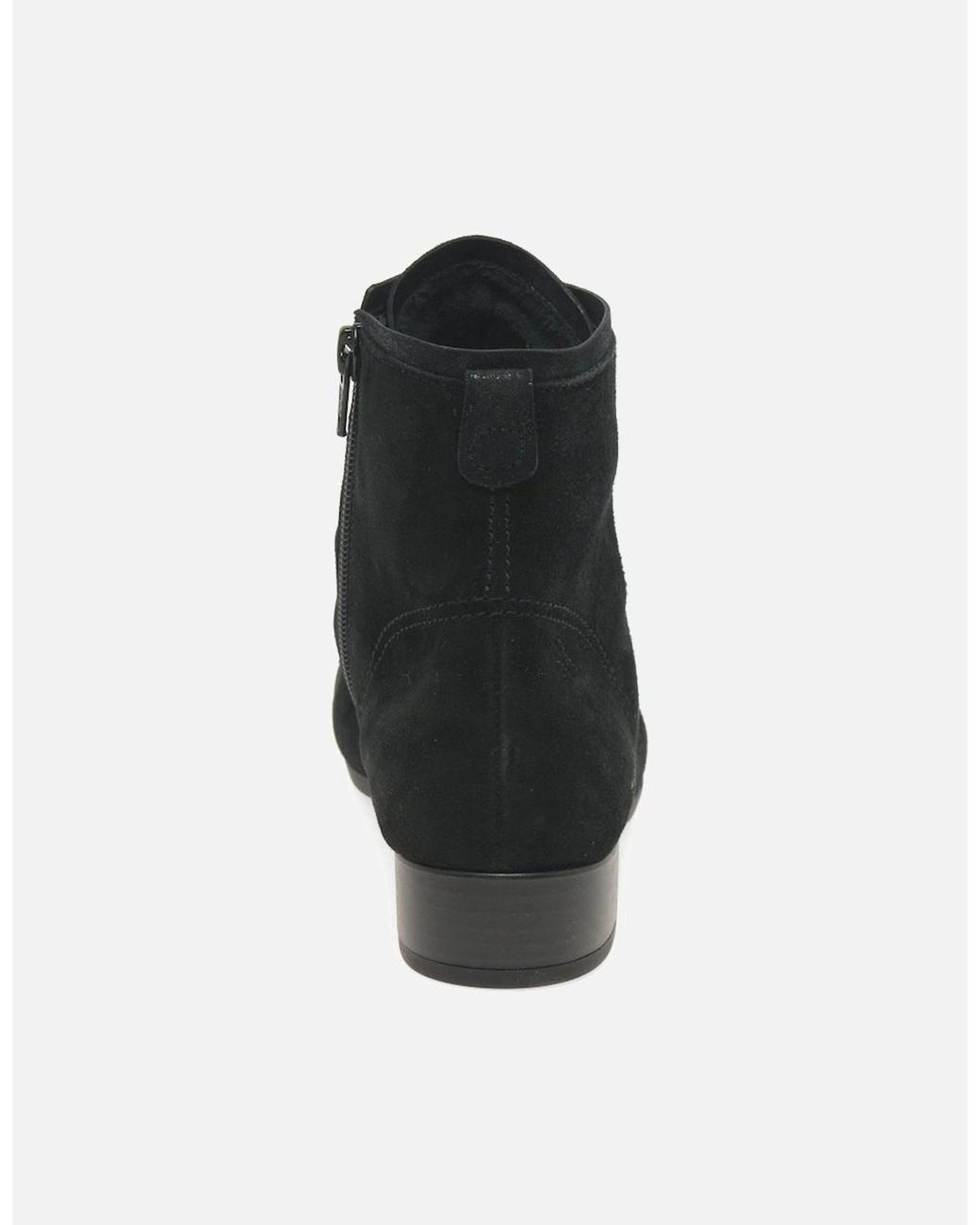 Gabor Black Boat Ankle Boots