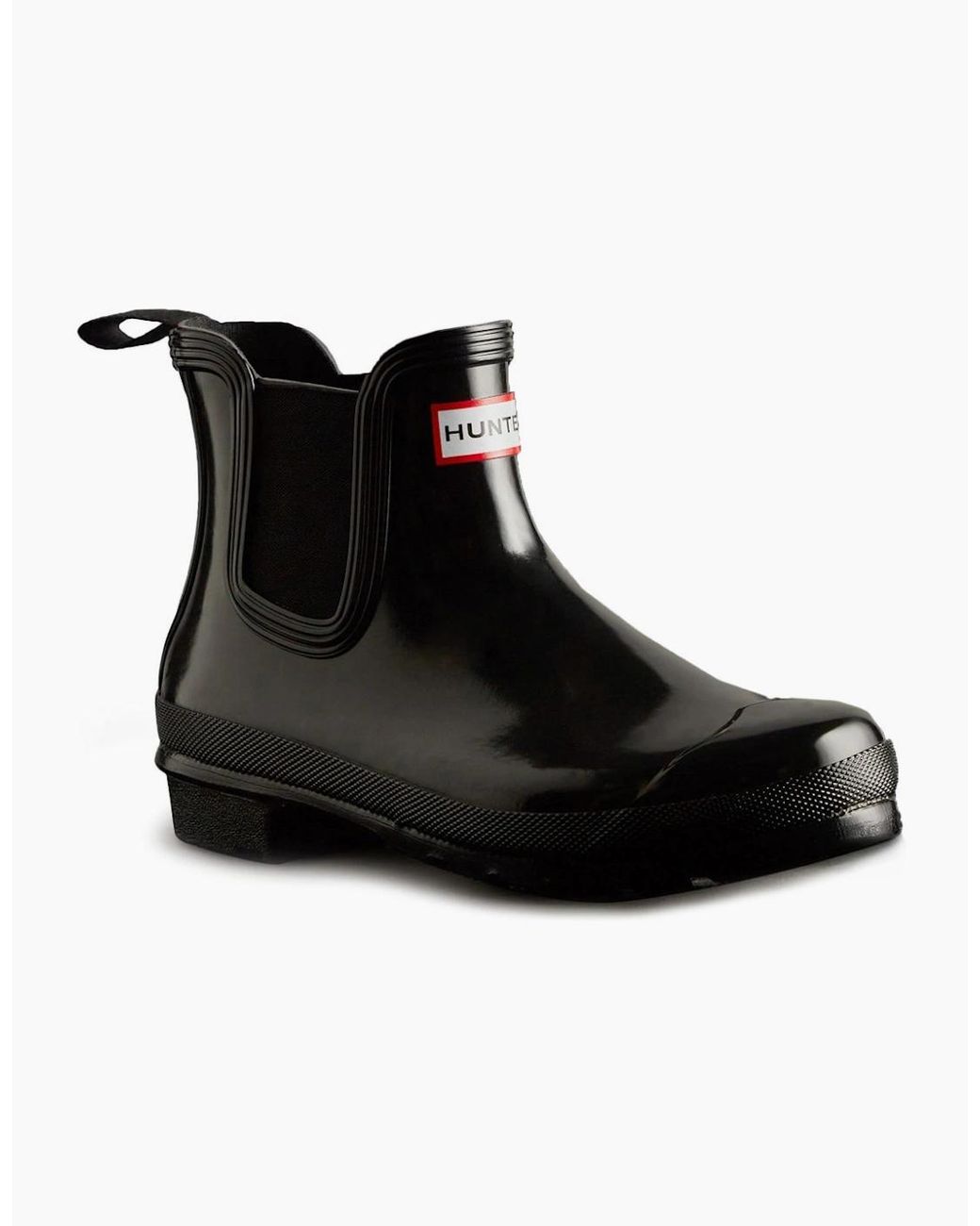Hunter Black Original Chelsea Gloss Wellingtons
