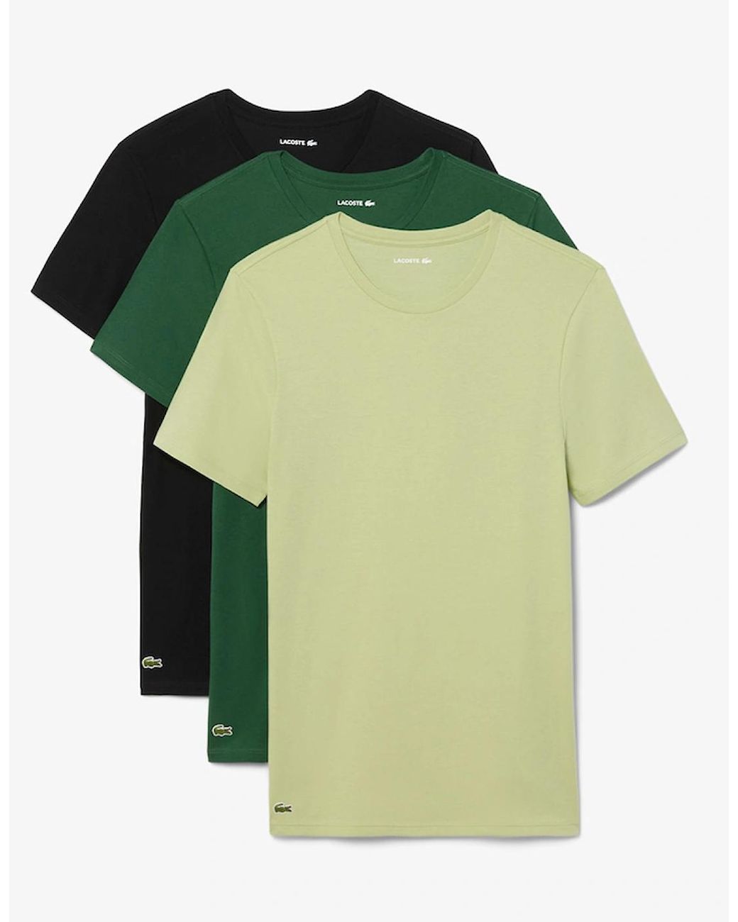 Lacoste Green 3-Pack Slim Fit Undershirts for men