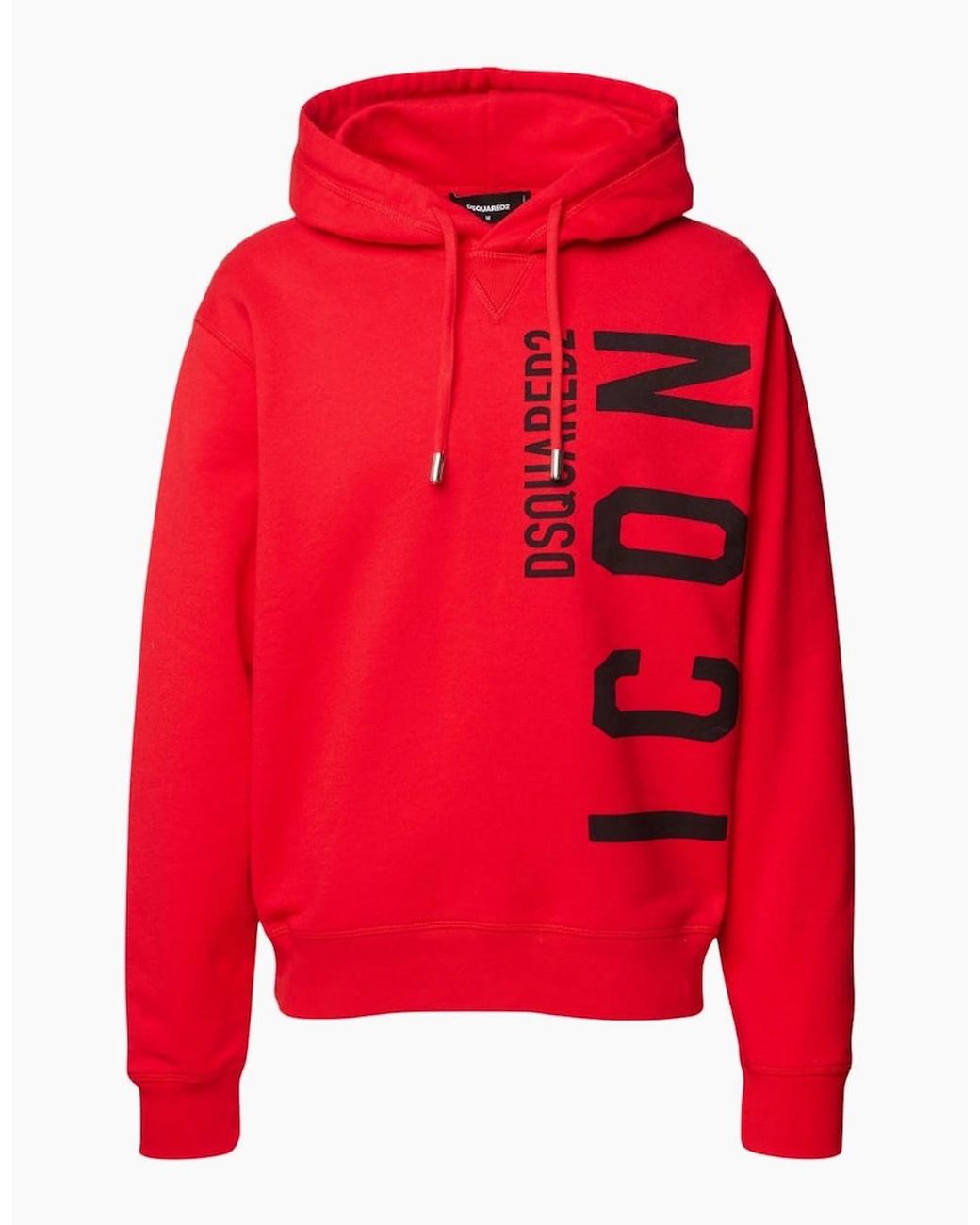 DSquared² Red Hoodie Large Icon Logo for men