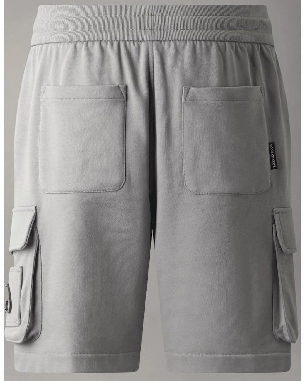 Moose Knuckles Gray Cotton Hartsfield Industry Cargo Shorts for men