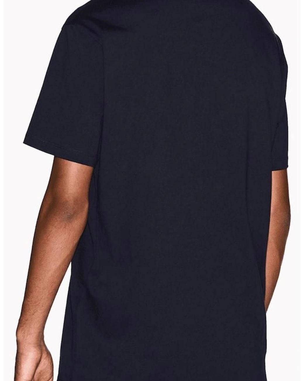 ARMANI EXCHANGE Blue Cotton Milano/New York Regular Fit T-Shirt for men