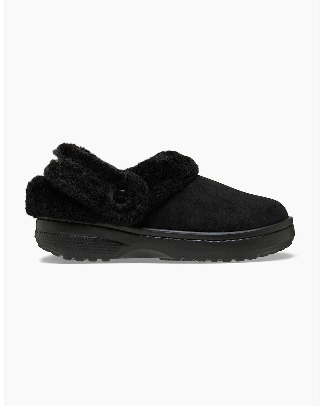 CROCSTM Black Unfurgettable Vegan Suede Polyester Clogs