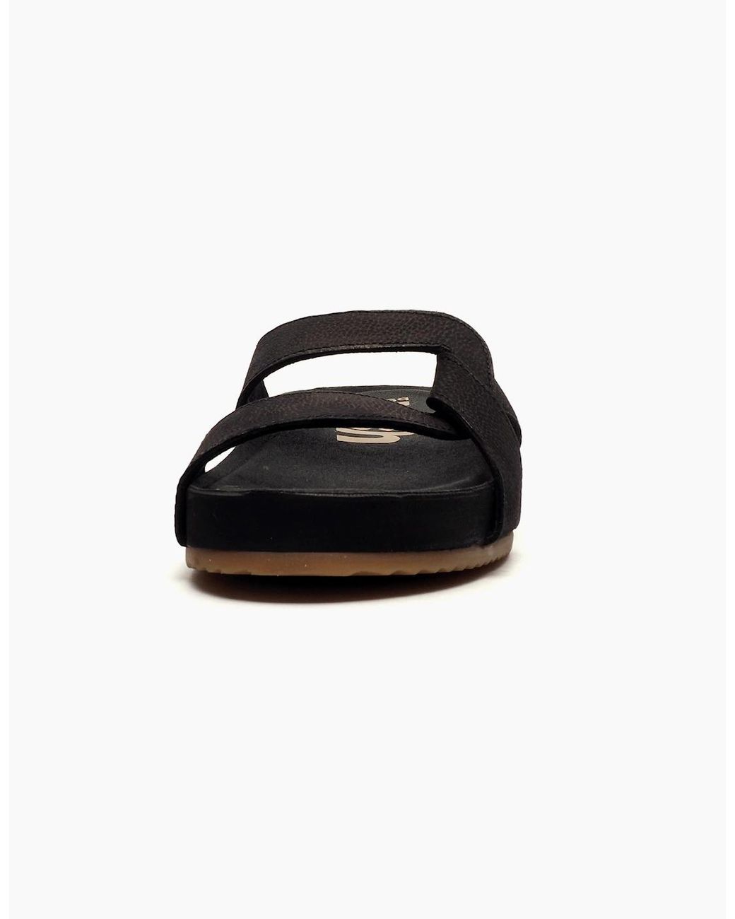 Hush Puppies Black Mylah Leather Sandals