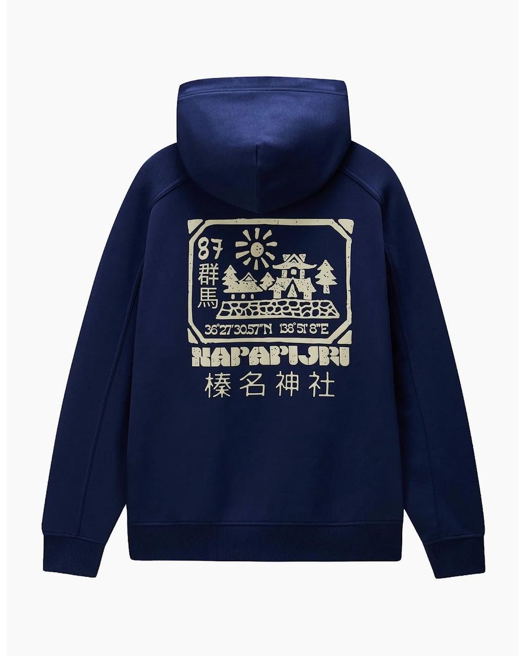 Napapijri Blue B-Teza Puff Print Hoodie