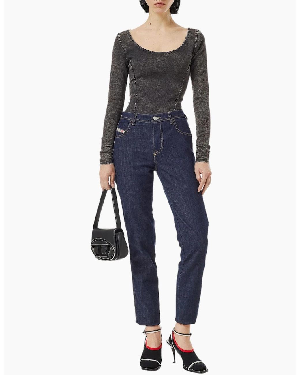 DIESEL Blue 2015 Babhila Z9C17 Denim Jeans Skinny Fit Mid Waist Dark New