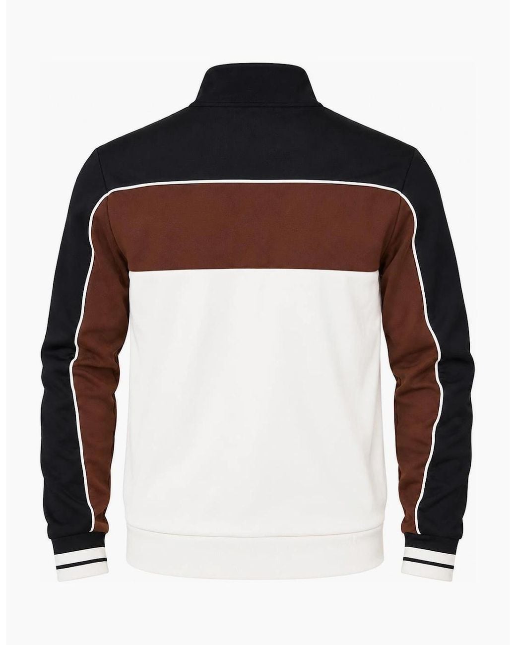 Sergio Tacchini Black Spiga Track Top Jacket/Potting Soil/Gardenia for men