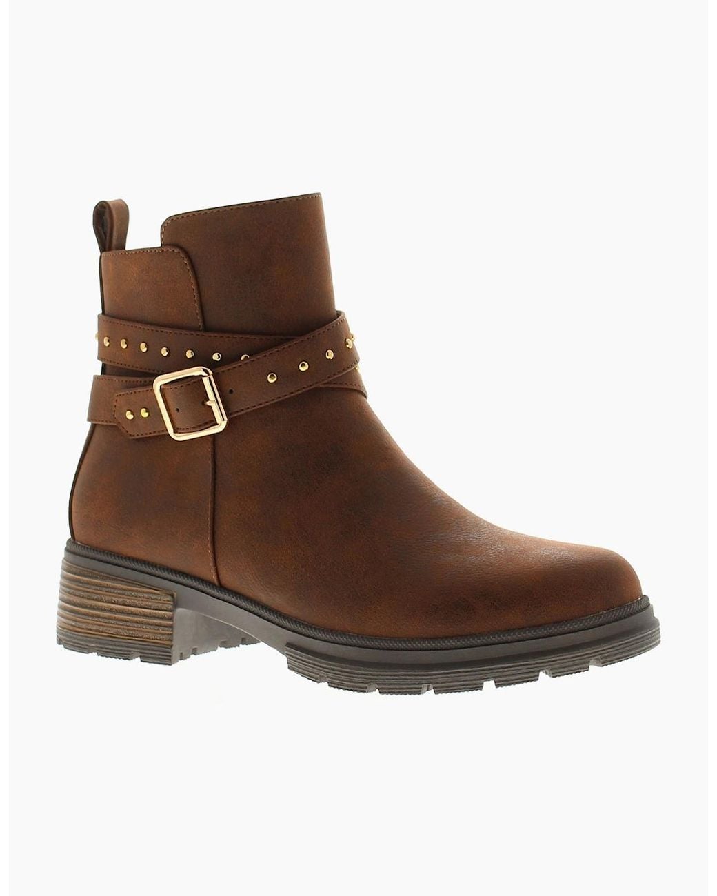 Apache Brown Millie Pu Boots Uk Size
