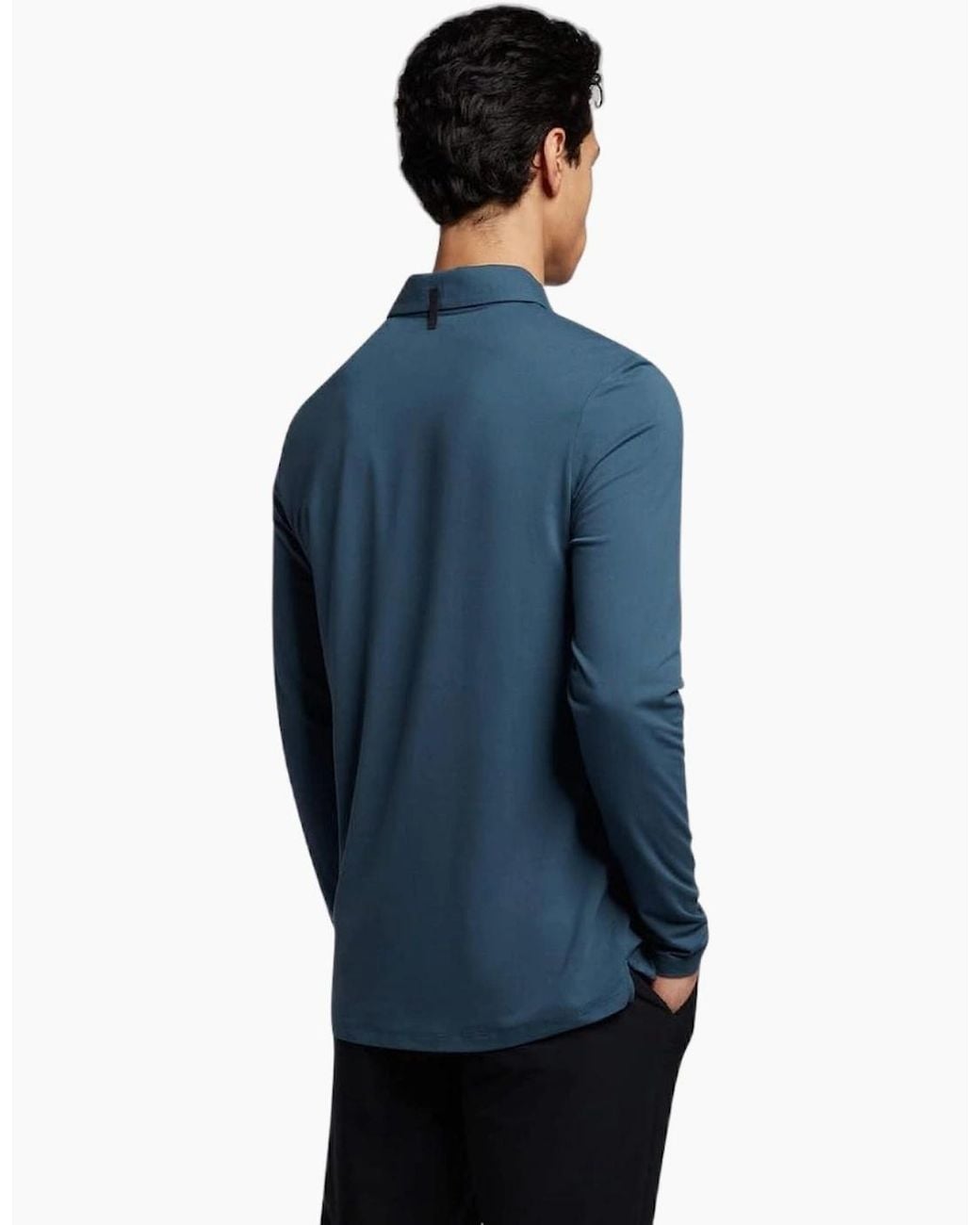 Lyle & Scott Blue Lyle & Scott Concealed Button Ls Polo for men