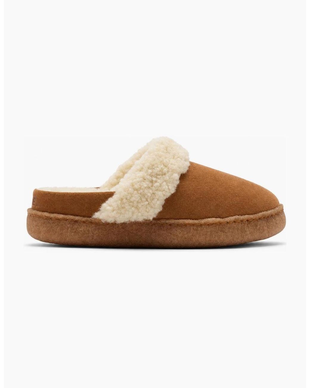 Sorel Brown Nakiska Iii Slide Mules Velvet Tan