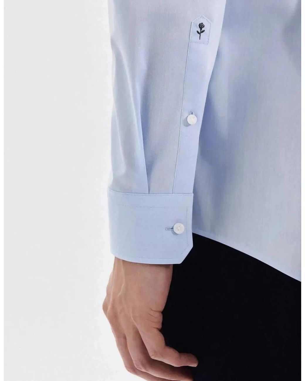 Seidensticker Blue Regular Fit No Iron Kent Collar Business Shirt Light for men