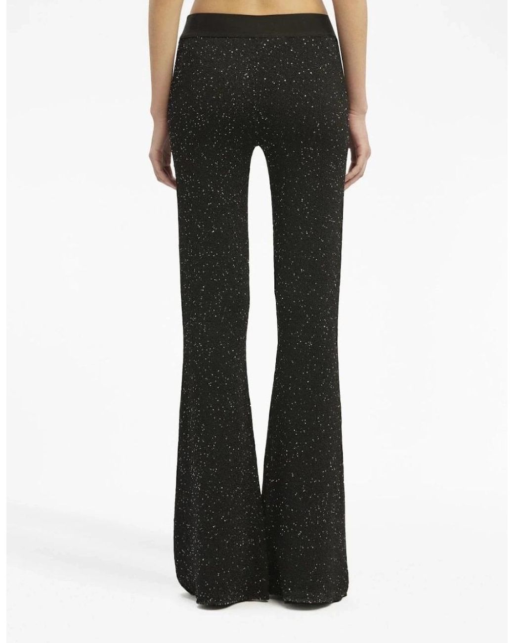 Palm Angels Black Soiree Knit Logo Pant