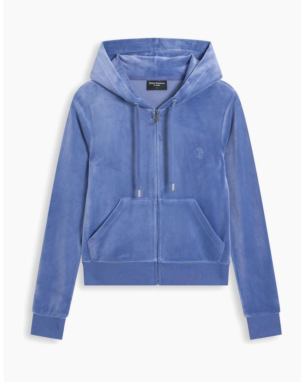 Juicy Couture Blue Robertson Classic Jacket Polyester Hooded Sweatshirt
