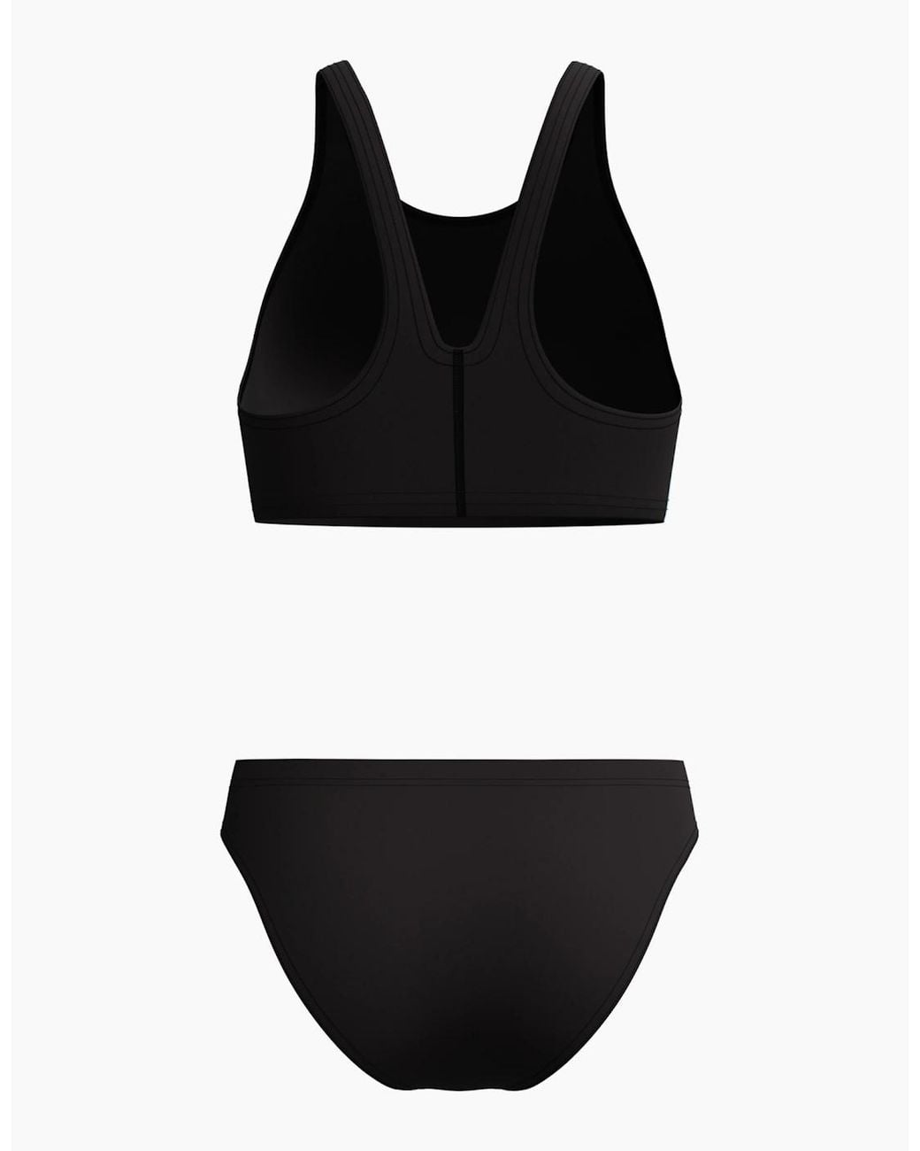 Speedo Black Ladies Hyperboom Colour Block Butterfly Back Two-Piece Swimsuit