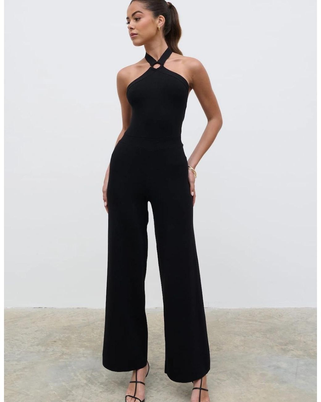 Pretty Lavish Blue Tori Knit Jumpsuit
