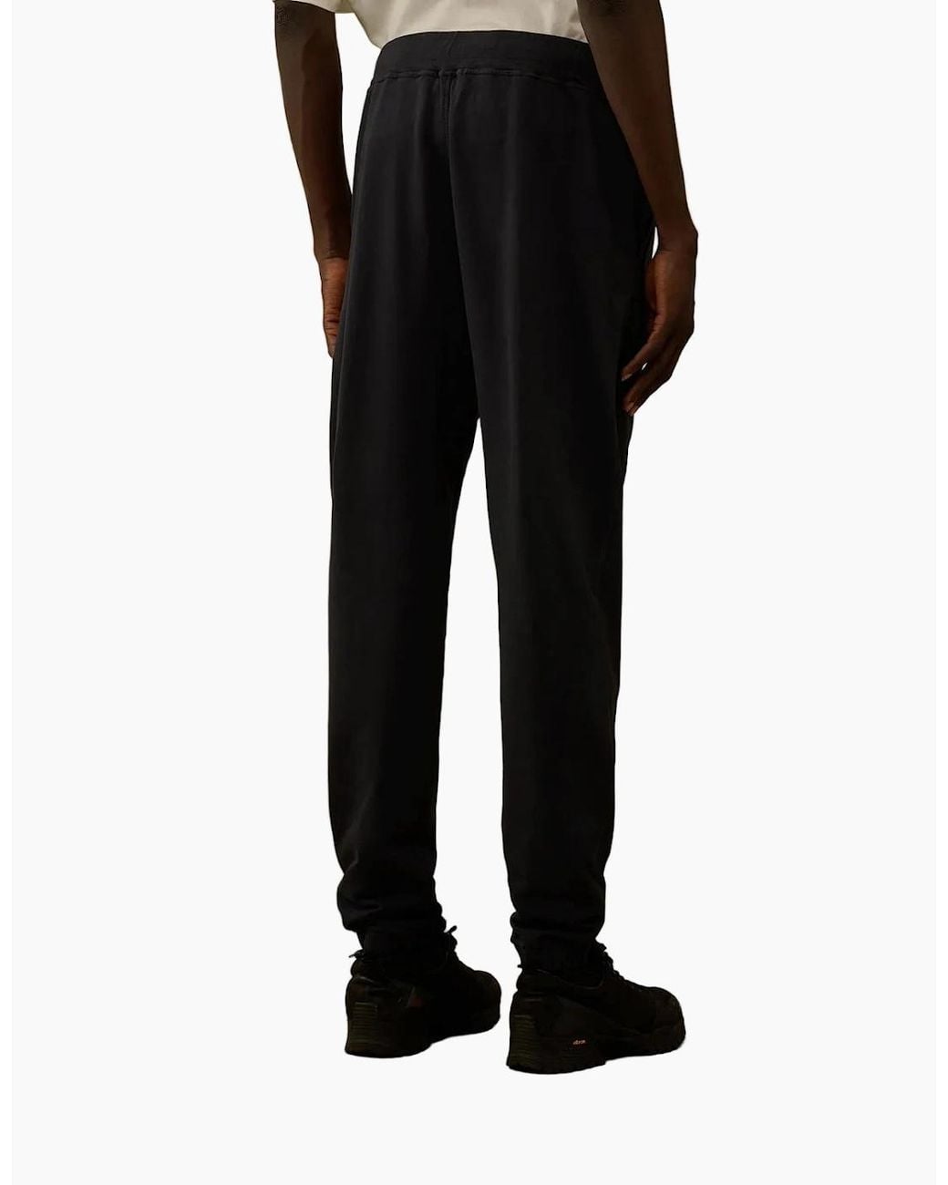 C P Company Black Light Fleece Lens Sweat Pants for men