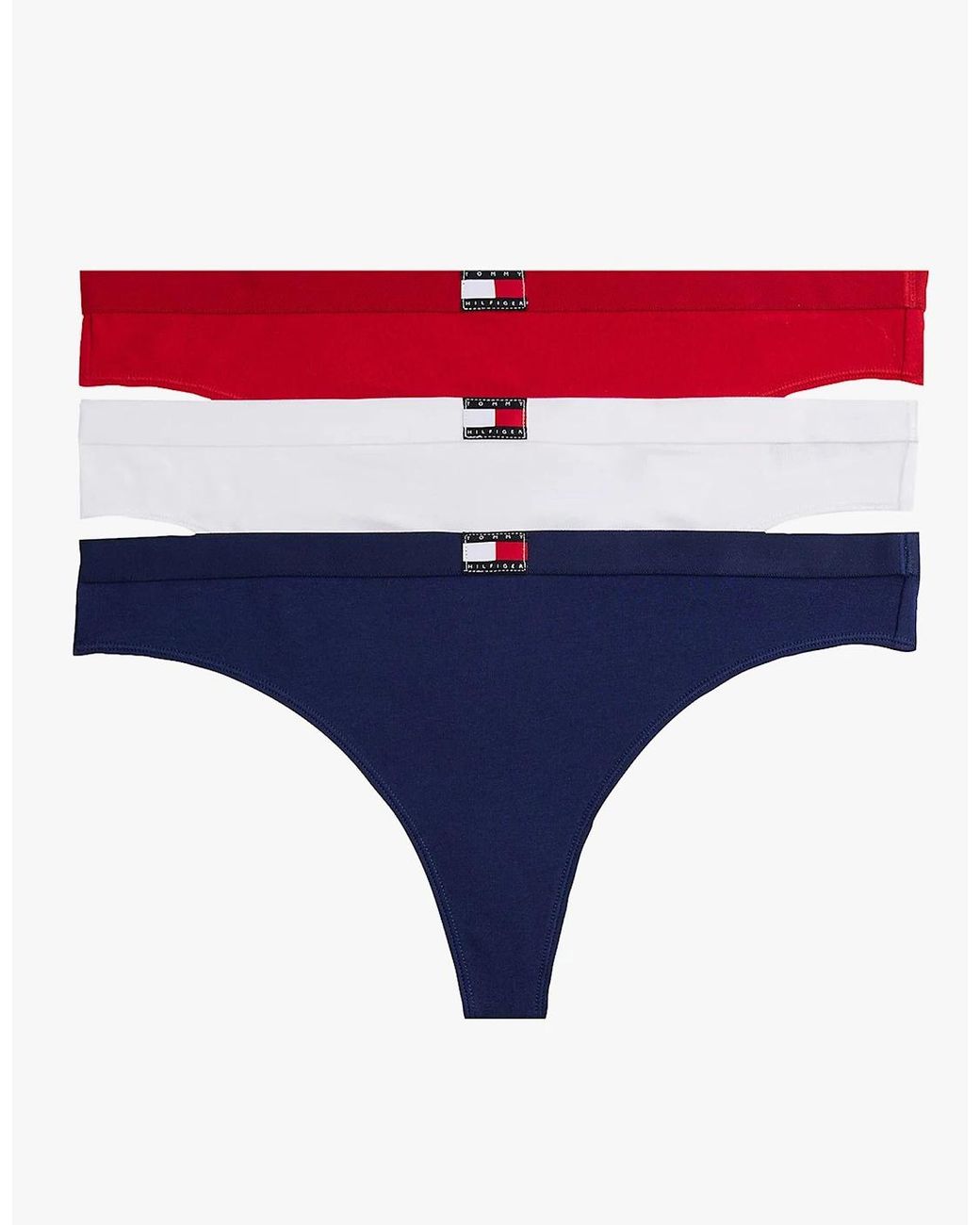 Tommy Hilfiger Blue 3 Pack Thong Multicoloured