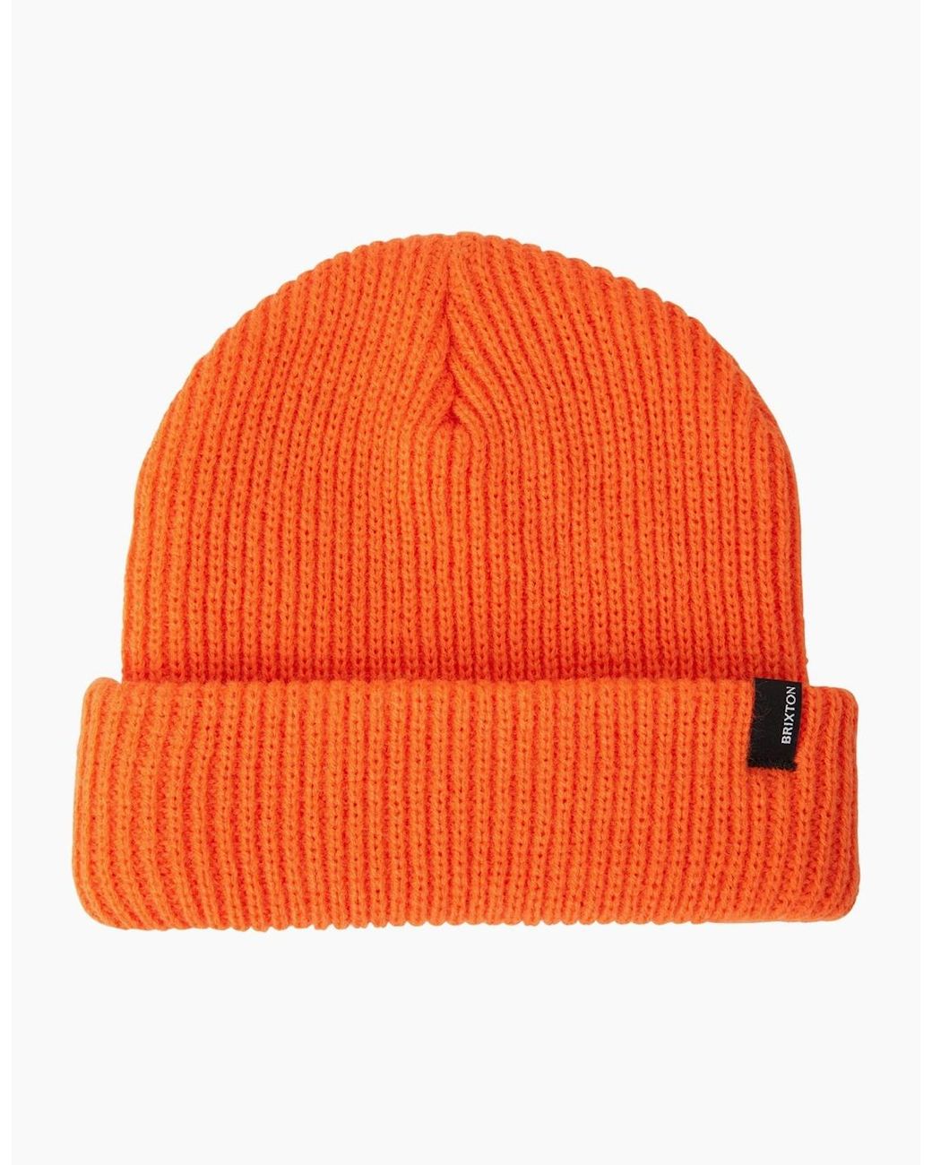 Brixton Orange Chunky Heist Beanie for men