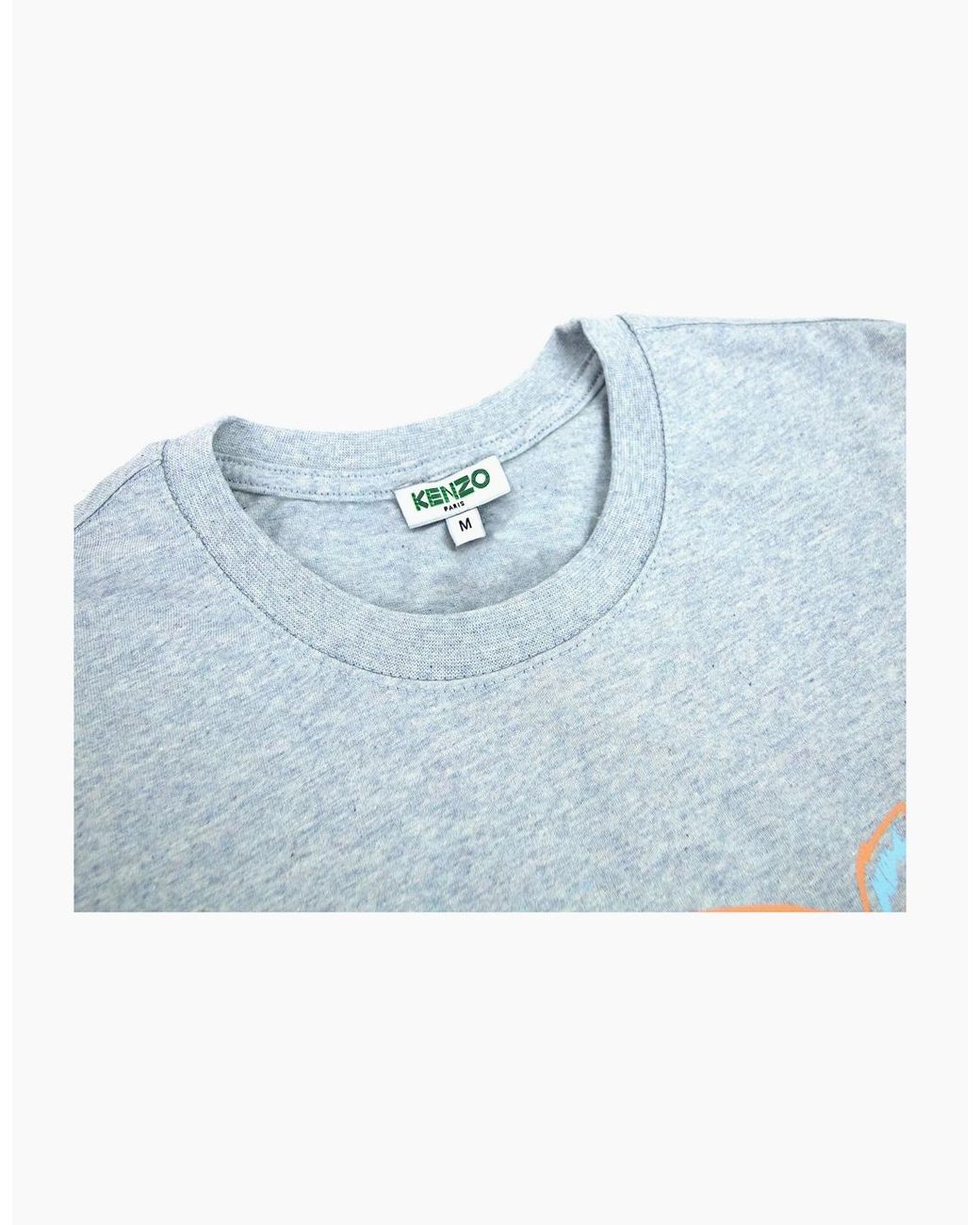 KENZO Blue Icon Tiger T-Shirt for men