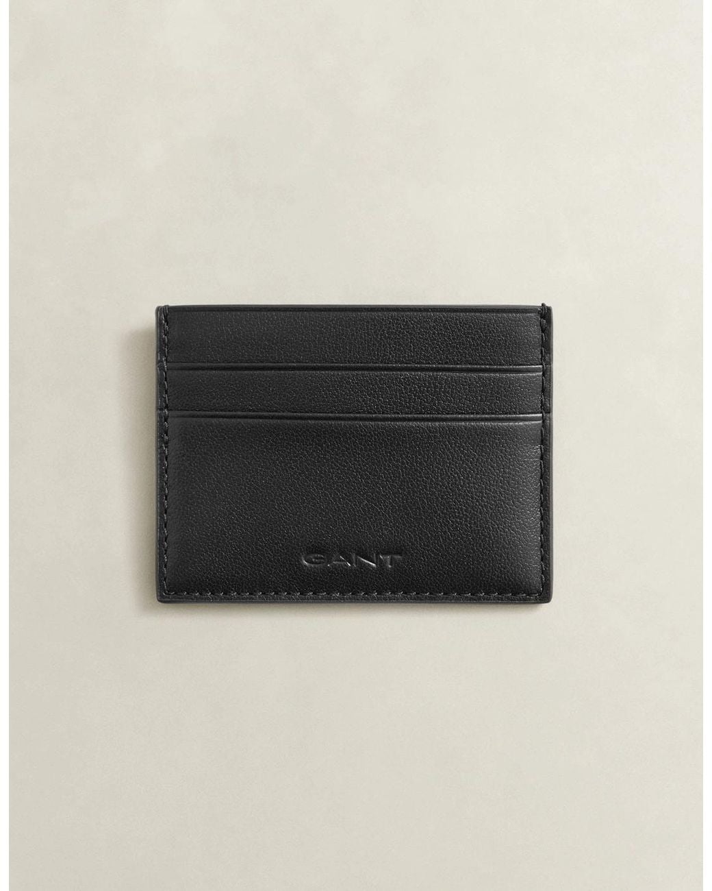 Gant Black Leather Card Holder for men
