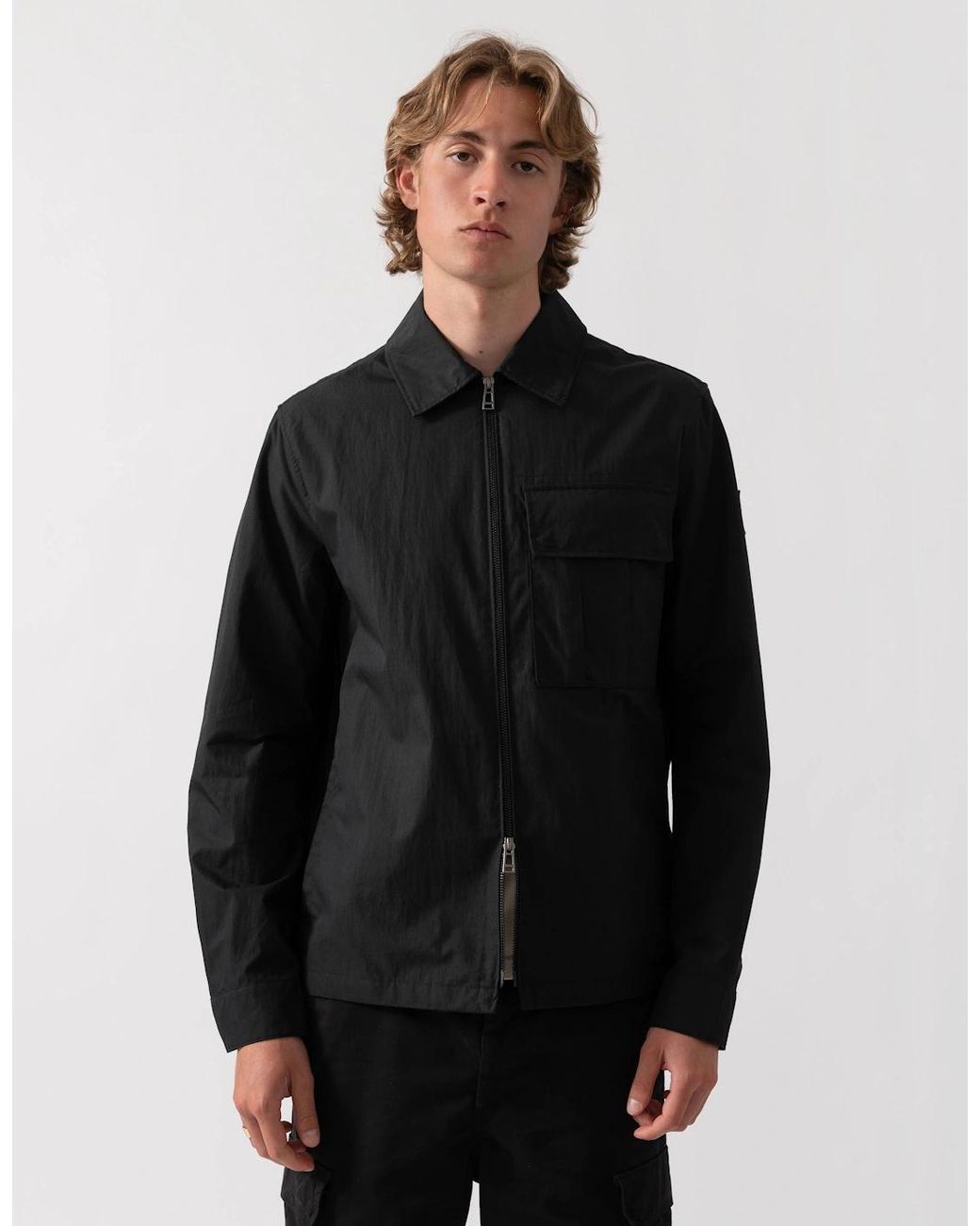 Belstaff Black Cargo Overshirt for men