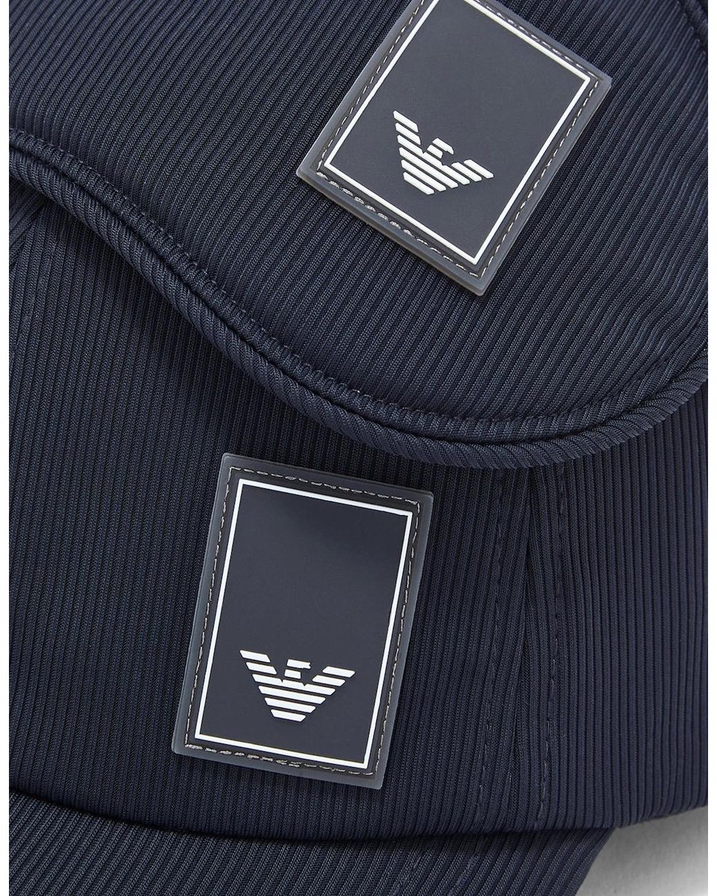 Emporio Armani Blue Patch Logo Cap for men