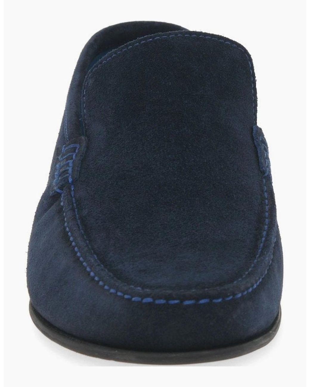 Loake Blue Nicholson Suede Moccasin Shoes for men