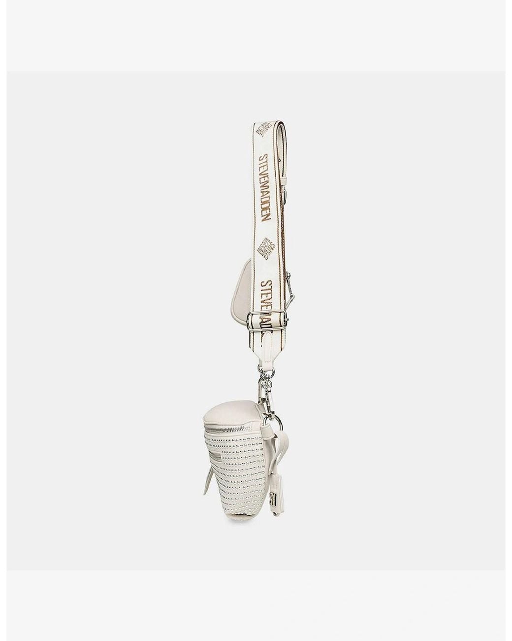 Steve Madden White Cross Body Crescent Shape Fanny Pack