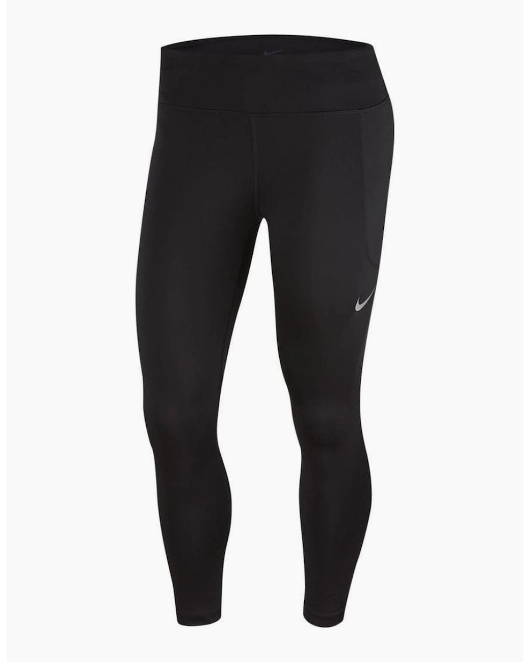 Nike Black Fast Crop Running 7/8 Mid Length Leggings