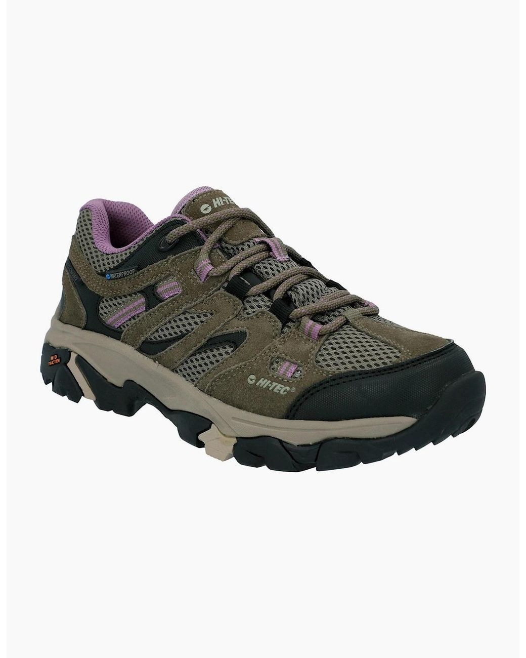 Hi-tec Brown Apex Waterproof Hiking Shoes Taupe
