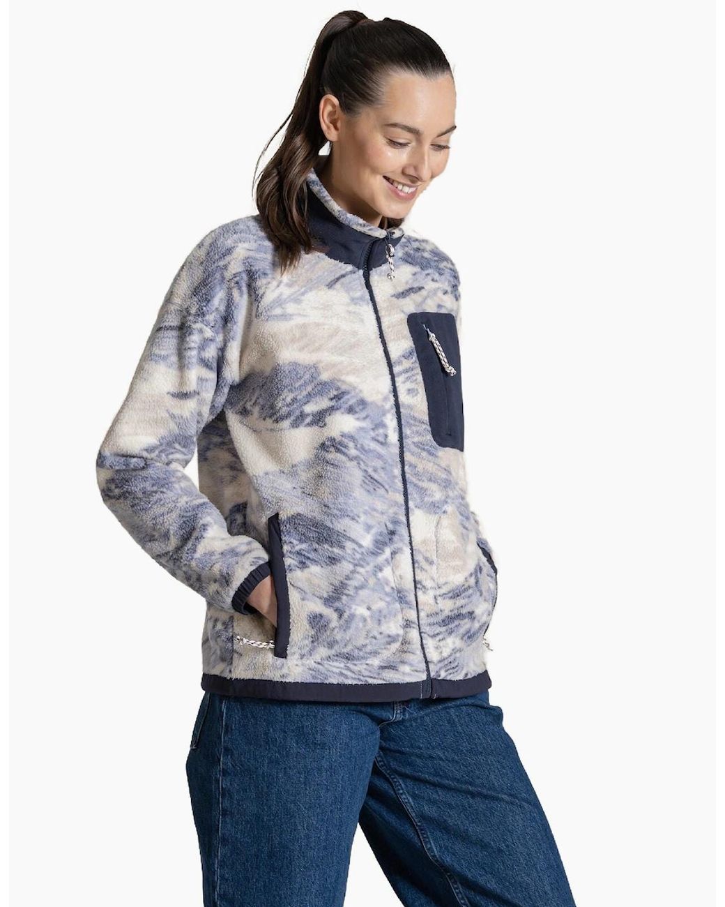 Craghoppers Blue Sanaa Borg Full Zip Fleece