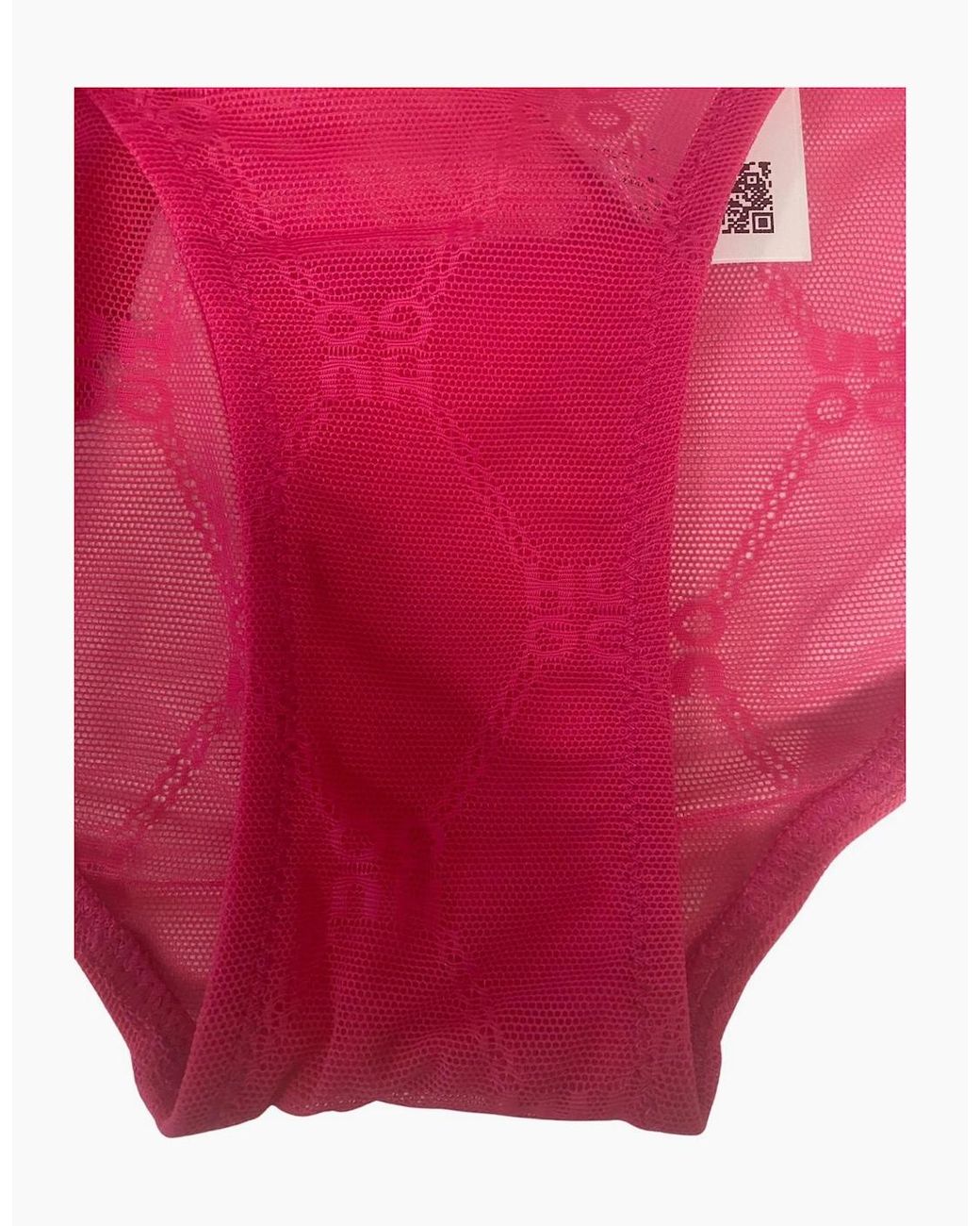 Boss Pink Sporty Logo Lace Brief, Bright
