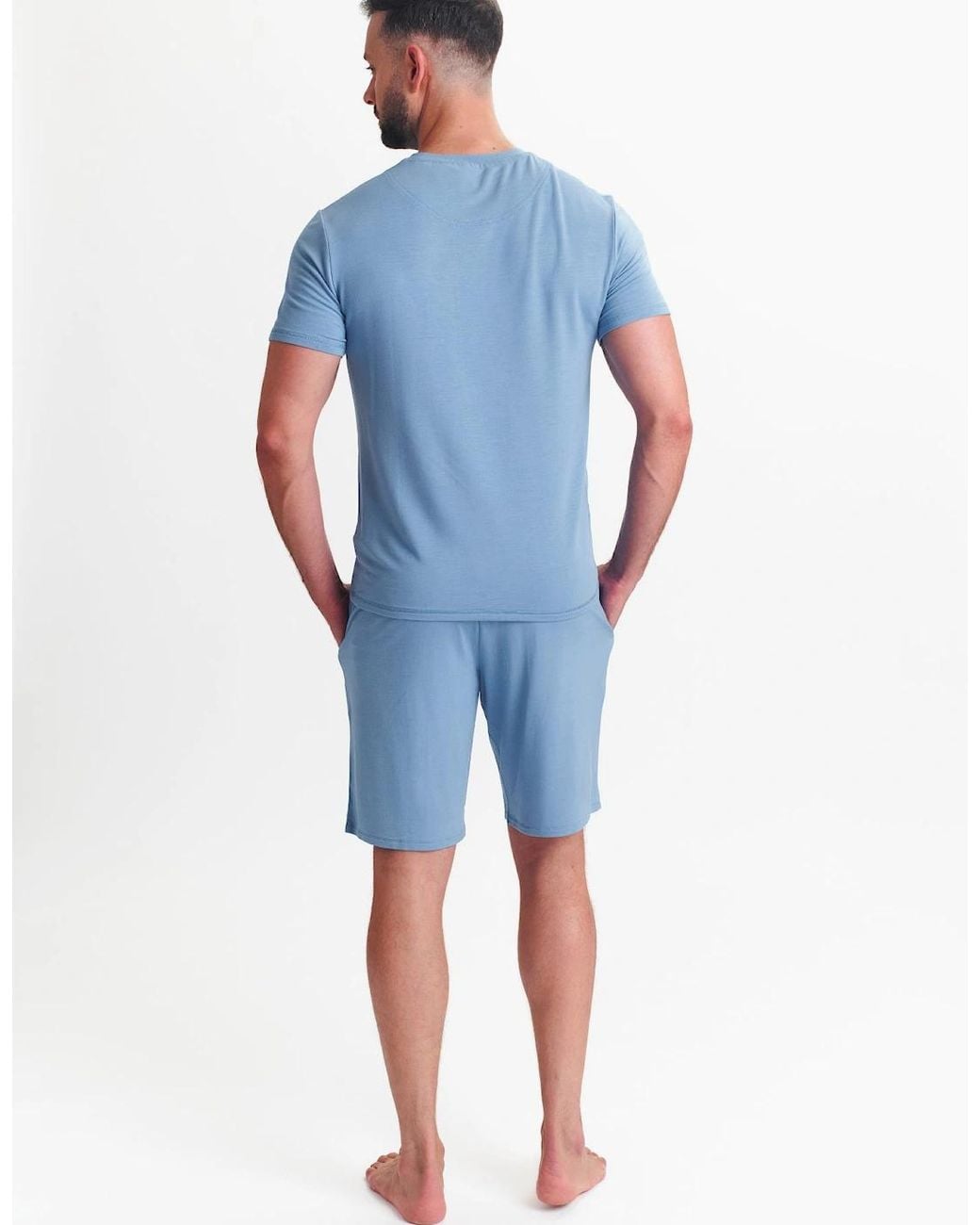 Ted Baker Blue Modal T Shirt And Short Set Loungewear Riviera for men