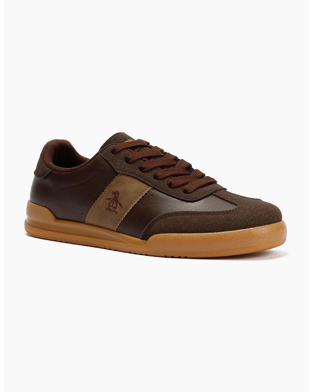 Original Penguin Blue Penguin Giovanni Chocolate Trainers for men