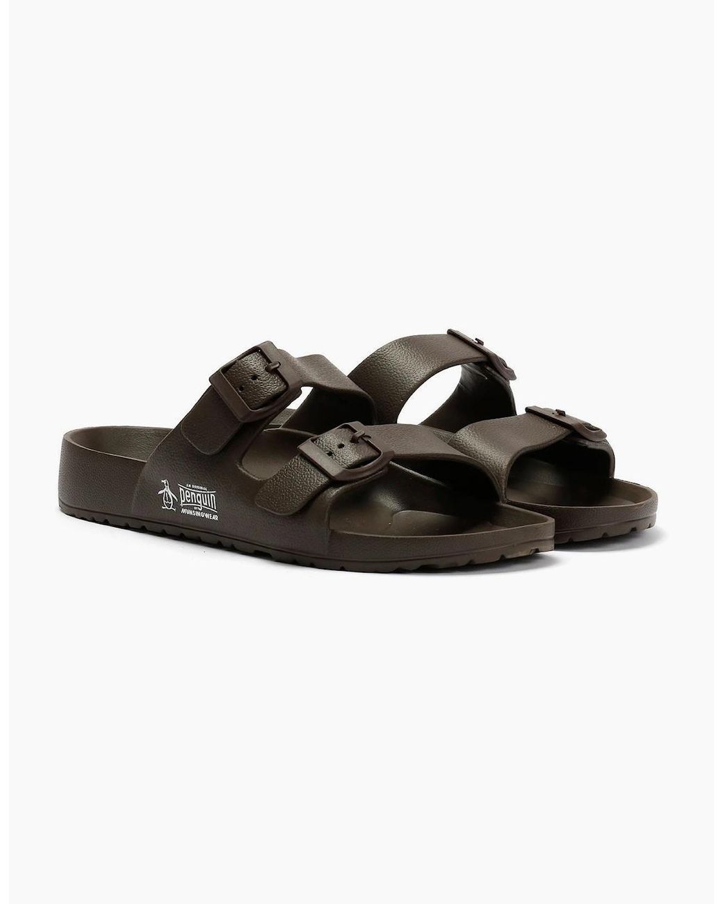 Original Penguin Brown Penguin Eden Chocolate Sandals for men