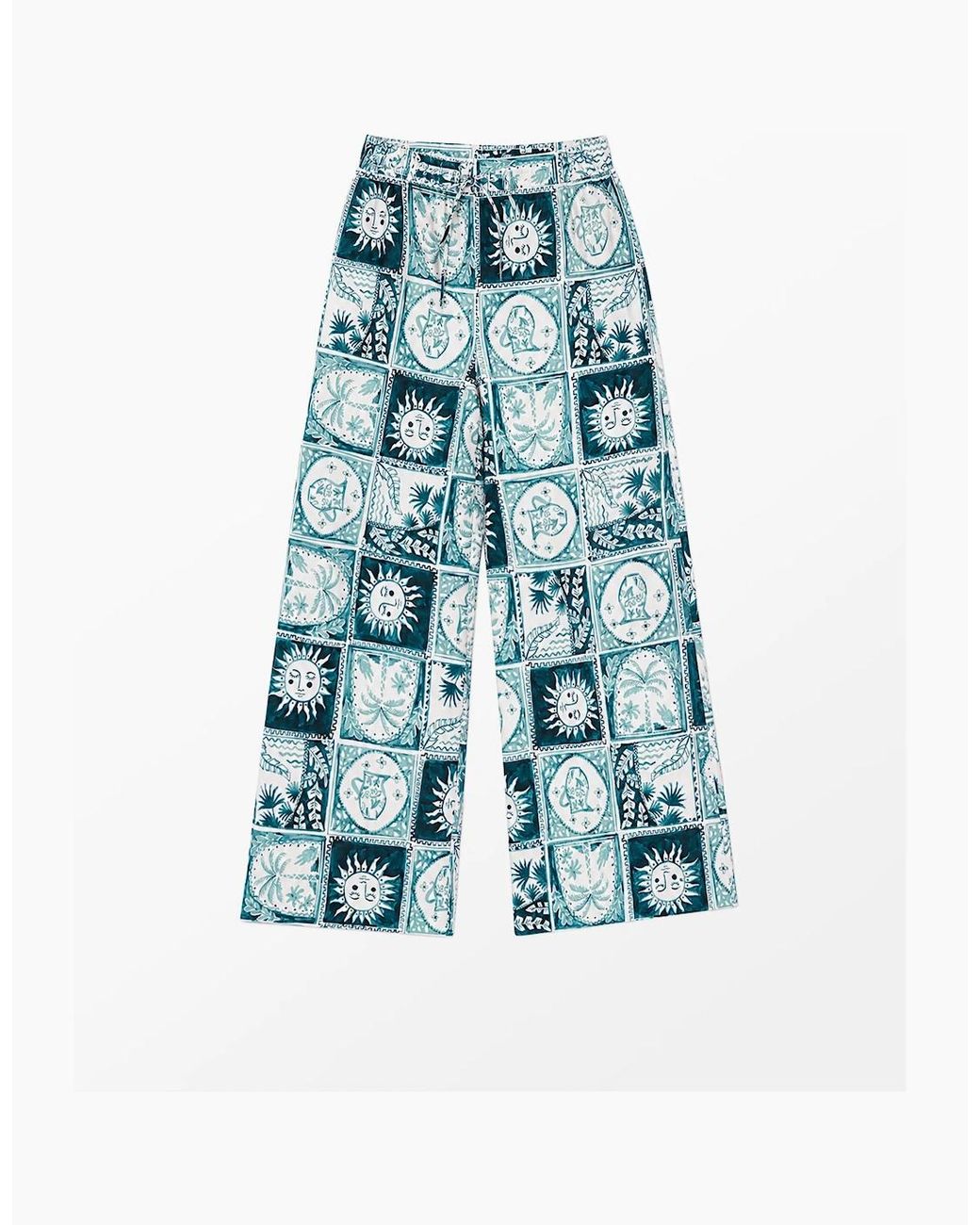 Ro&zo Blue Zodiac Print Trousers