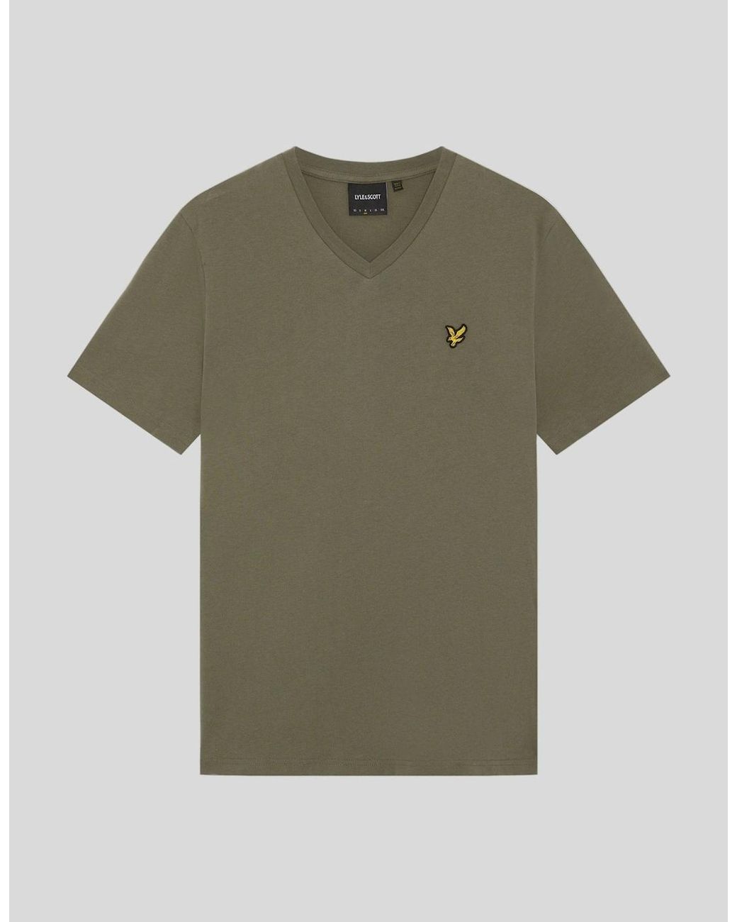 Lyle & Scott Natural Cotton V-Neck T-Shirt for men
