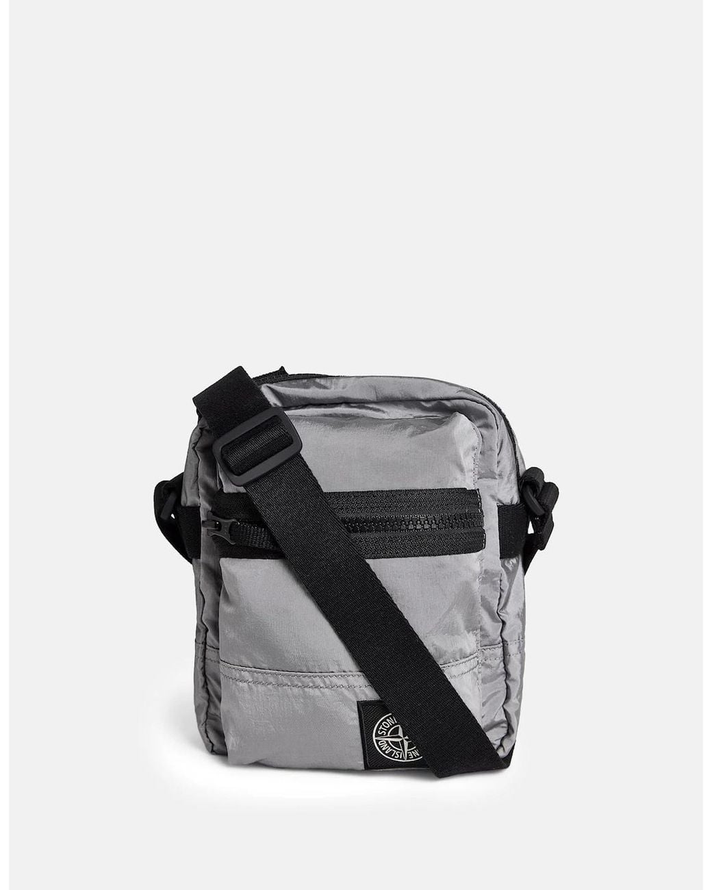 Stone Island Black S0251 Compass Patch Cross Body Bag for men