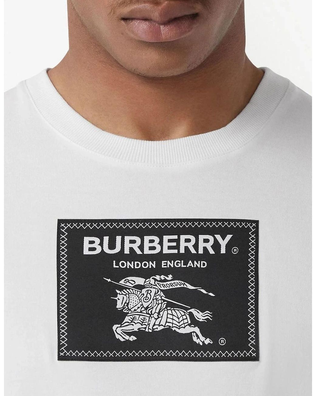 Burberry White Prorsum Label T-shirt for men