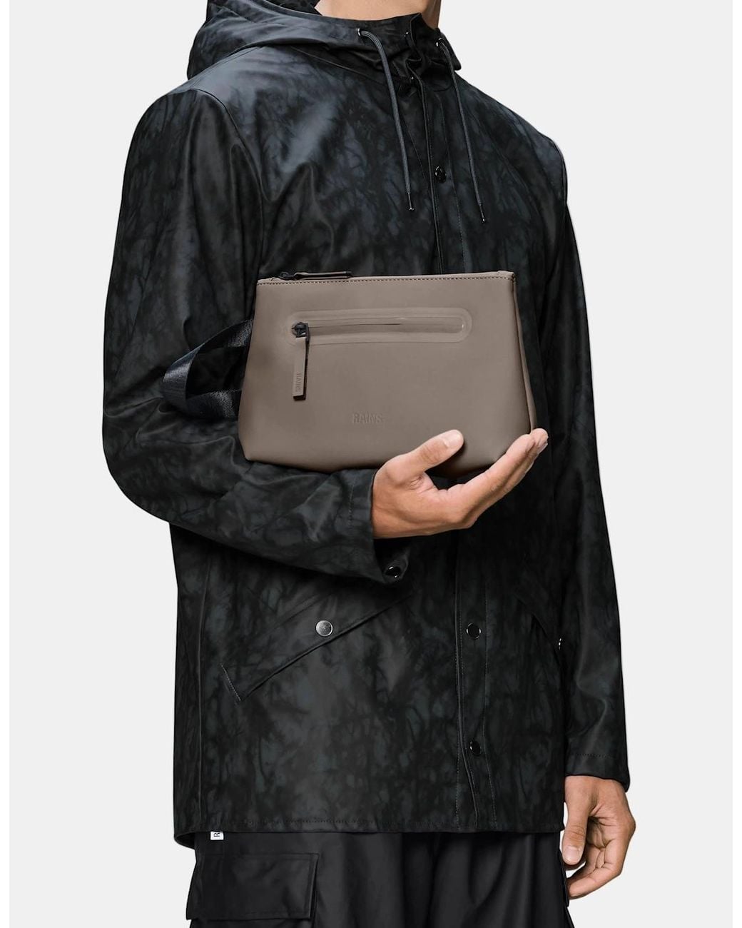 Rains Gray Cosmetic Bag Zip