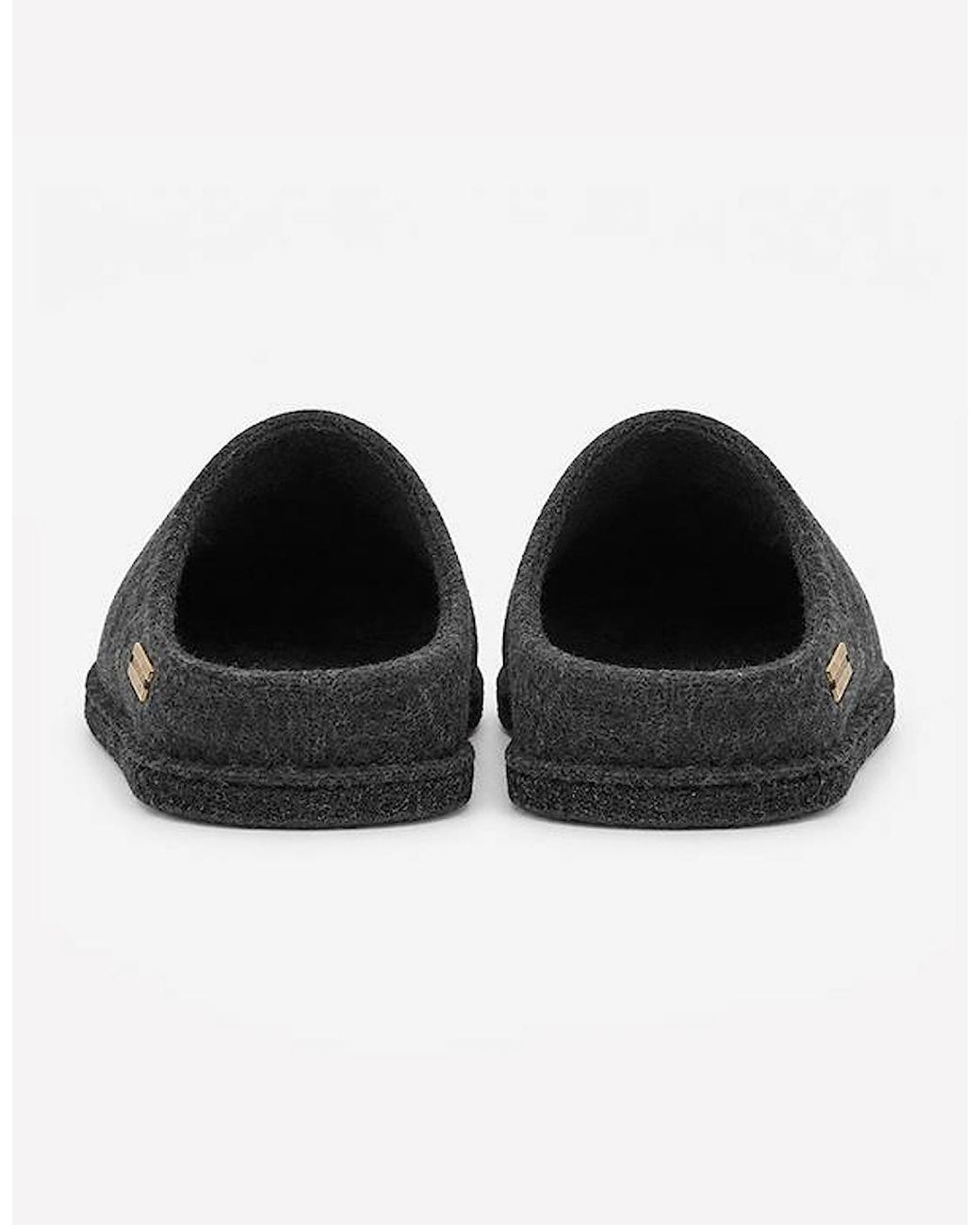 Haflinger Black Soft Mules Graphite