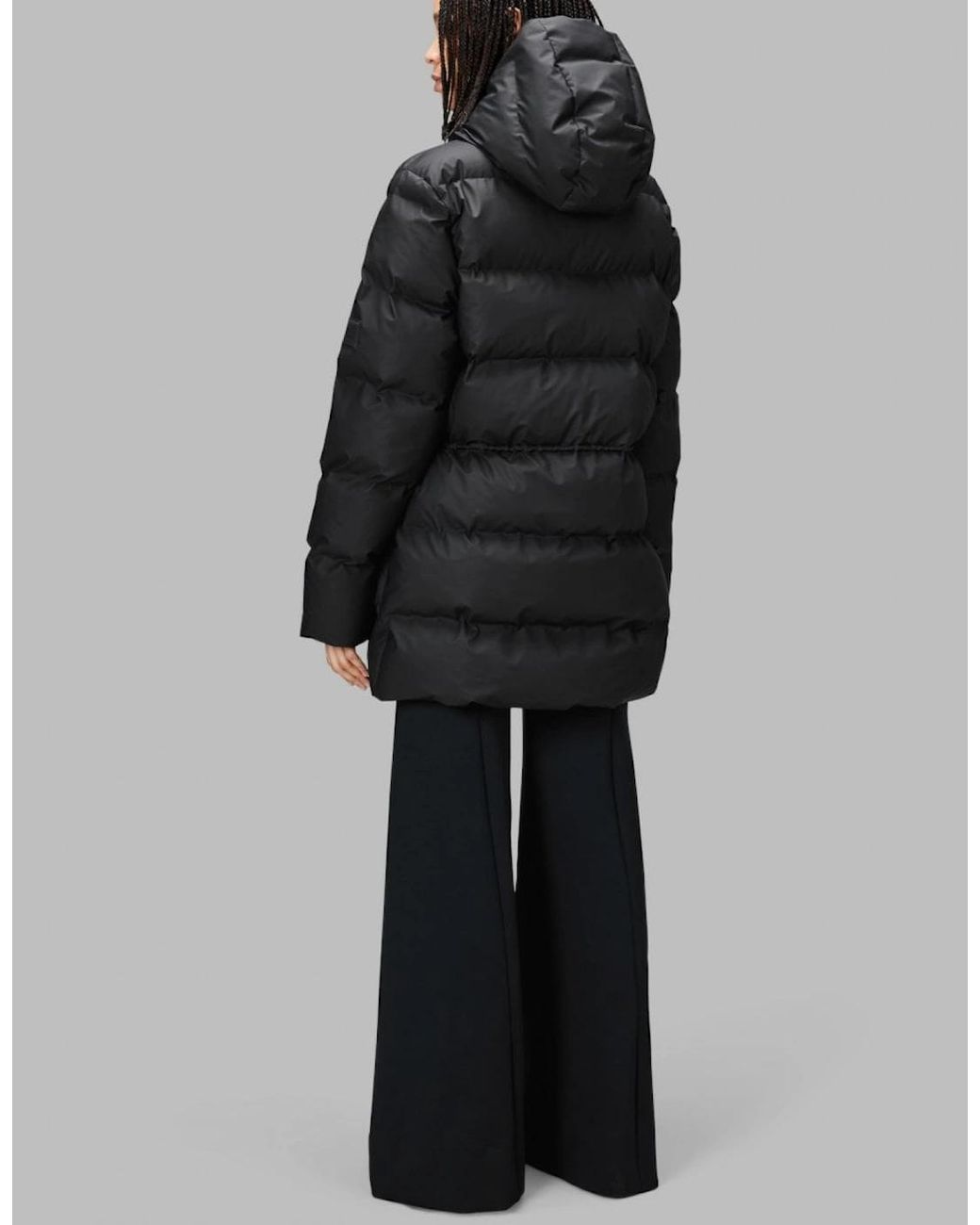 Rains Black W Alta Puffer Parka Size: M