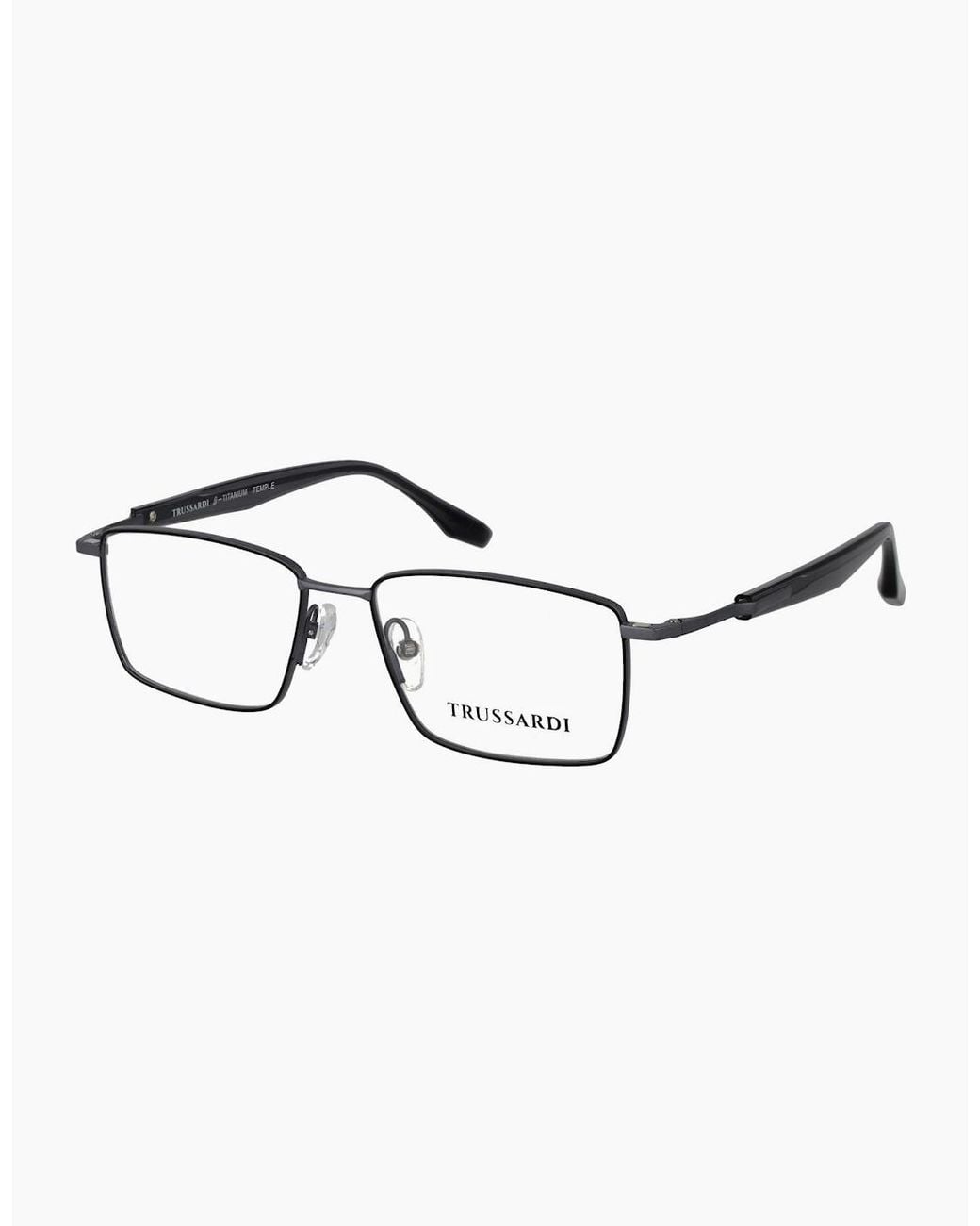 Trussardi Metallic Optical Frame Tsm1047Gt 09A 54 & Sunglasses Clip Tsm1047Gt 09Ag 54 for men