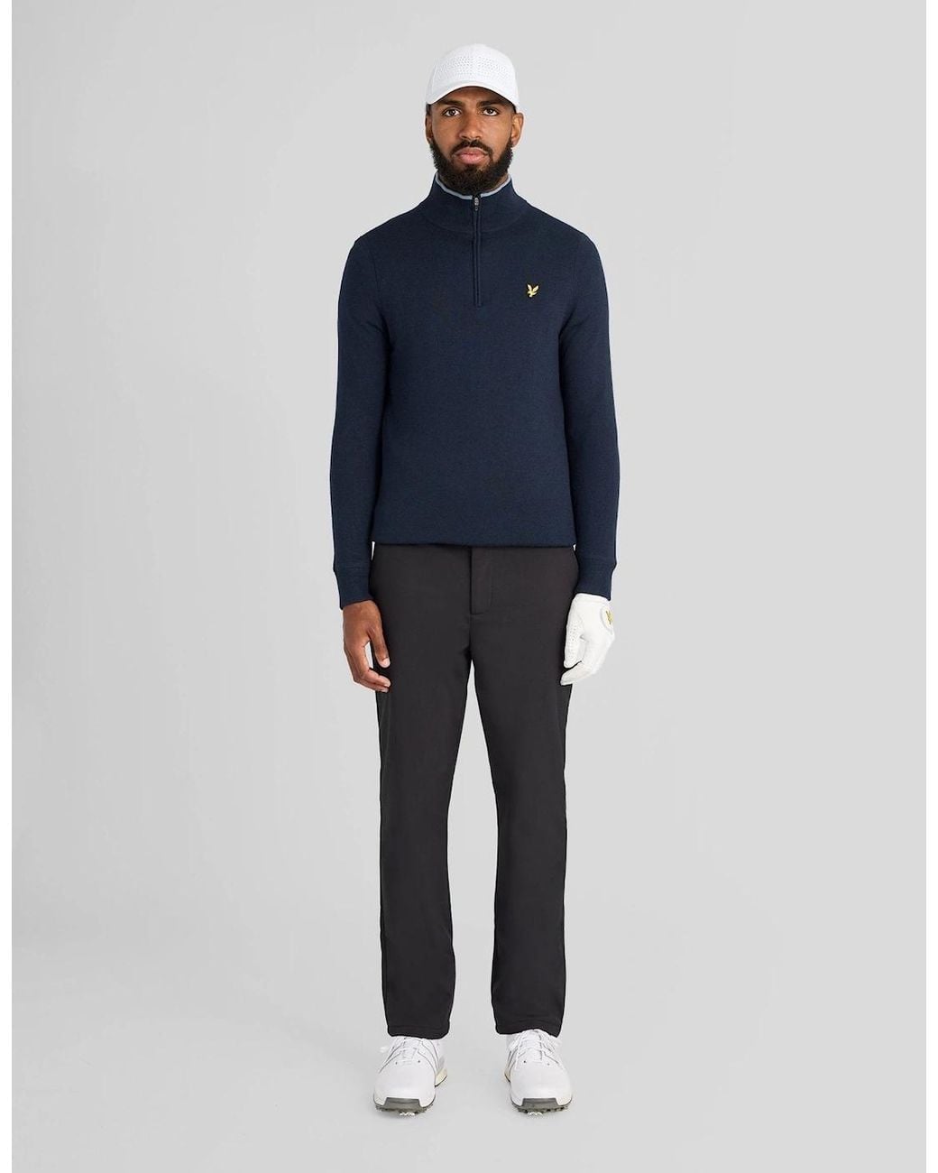 Lyle & Scott Blue Windbreaker 1/4 Zip Jumper for men