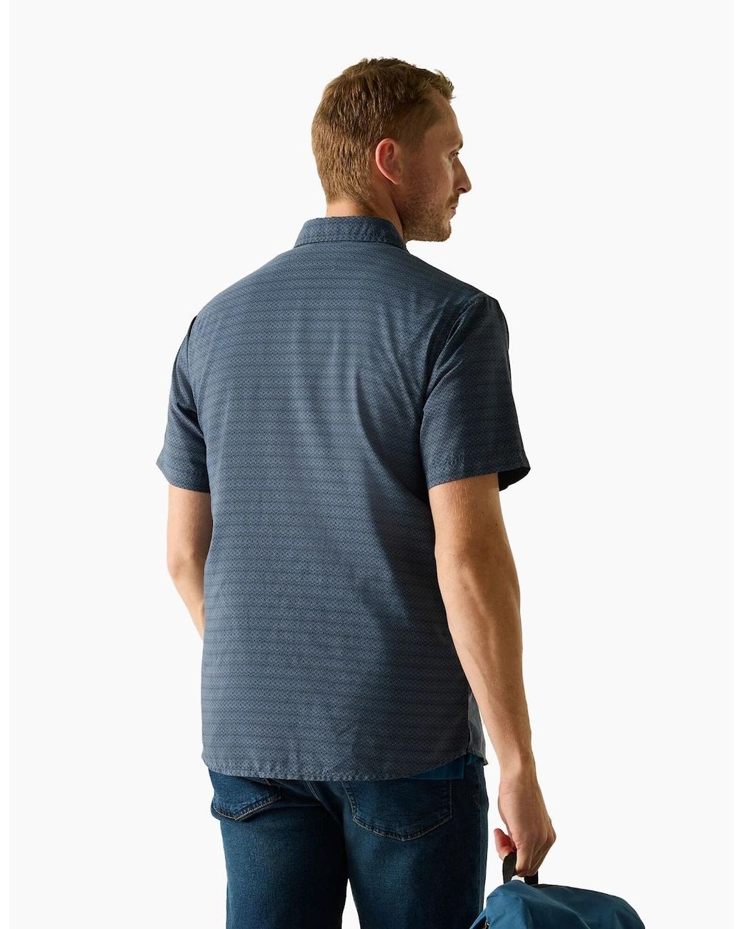 Regatta Blue Mindano Triangle Short-Sleeved Shirt for men