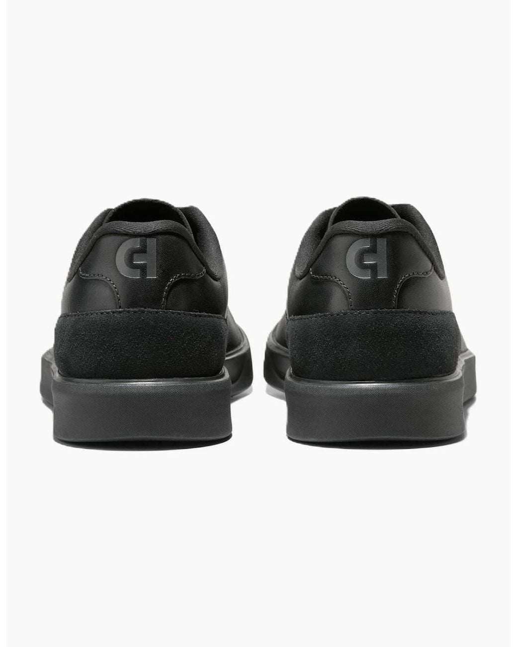 Cole Haan Black Grand Crosscourt Packaway Leather Trainers for men