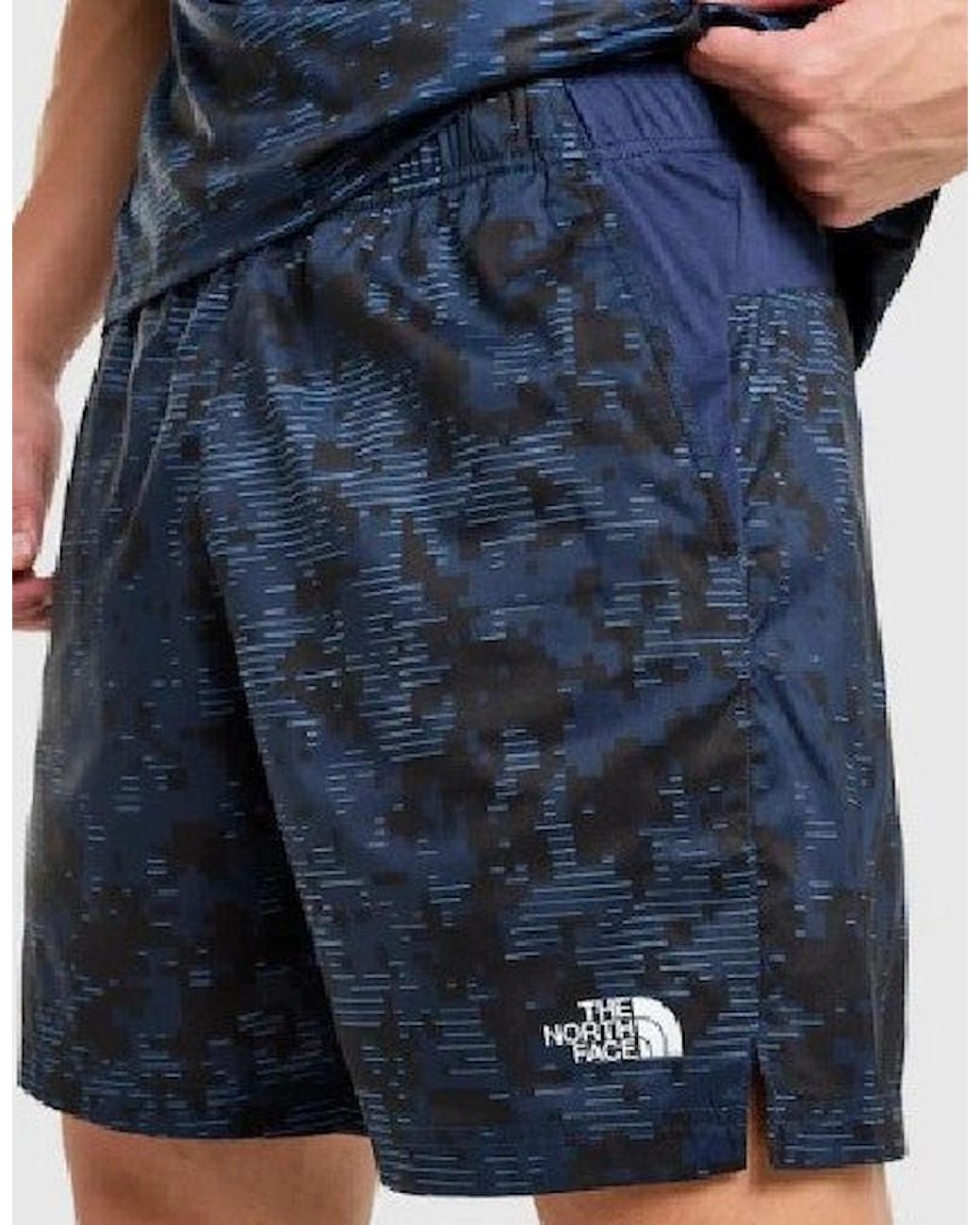 The North Face Blue M 24/7 Short Print Short for men