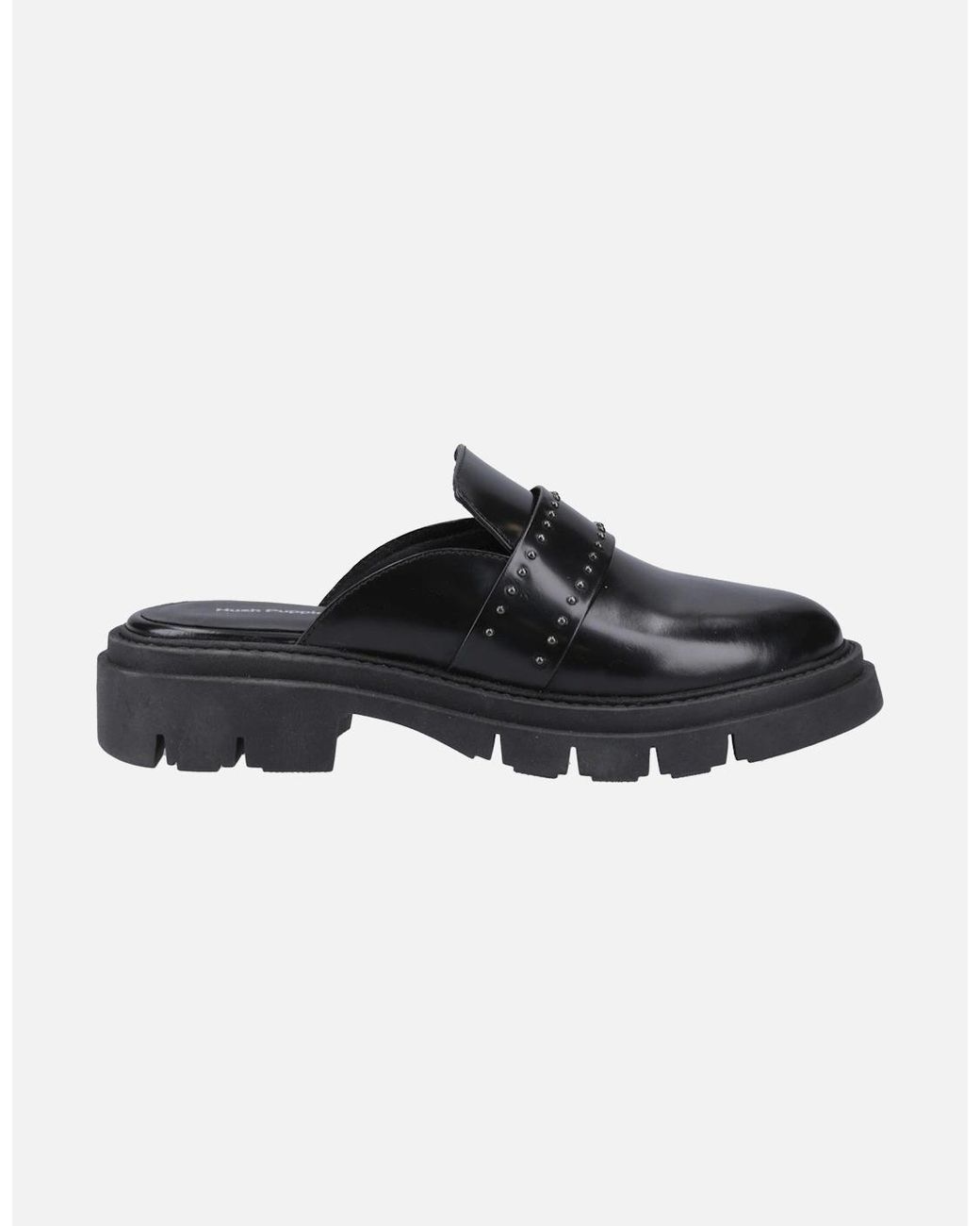 Hush Puppies Black Nicole Studded Mule Slip On Shoes